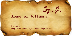 Szemerei Julianna névjegykártya